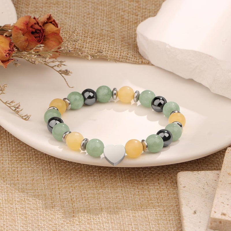 Yiyang 13th 16th 18th 21st 25th 30th 35th 40th 45th 50th 60th 65th 70th 75th 80th Birthday Gifts for Women, Natural Stone Bracelet Birthday Gifts for Women Mom Daughter Grandma Sister Coworker - Image 3